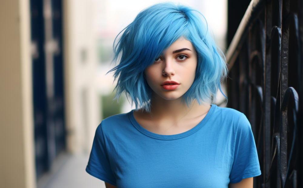 blue hair color #4