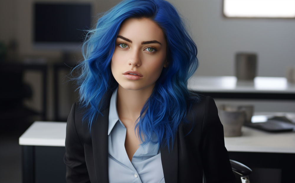 blue hair color #5