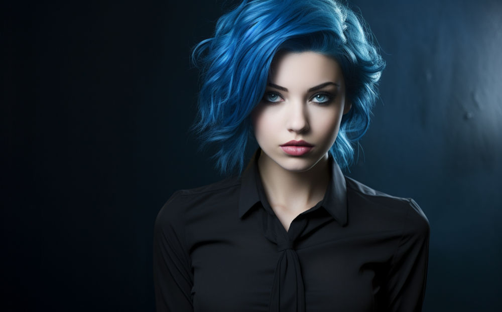 blue hair color #6
