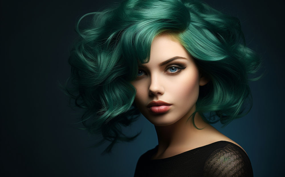 green hair color #3