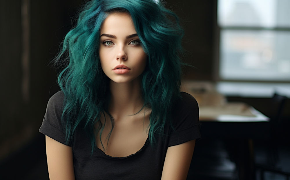 green hair color #4