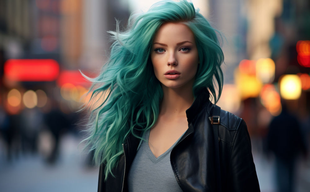 green hair color #8