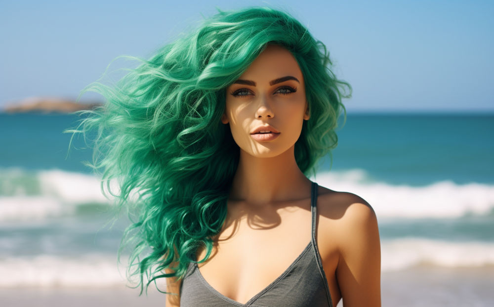 green hair color #10