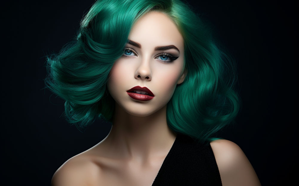 green hair color #27