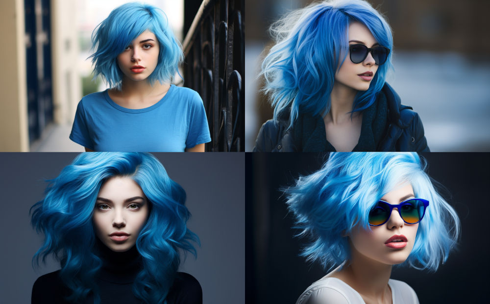 hair color ideas - blue color
