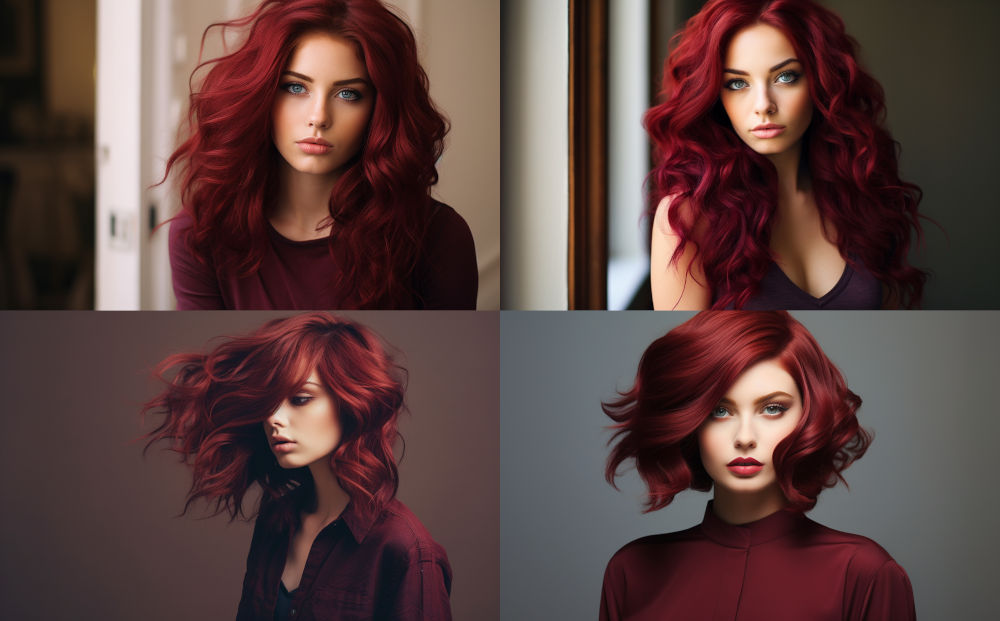 hair color ideas - burgundy color