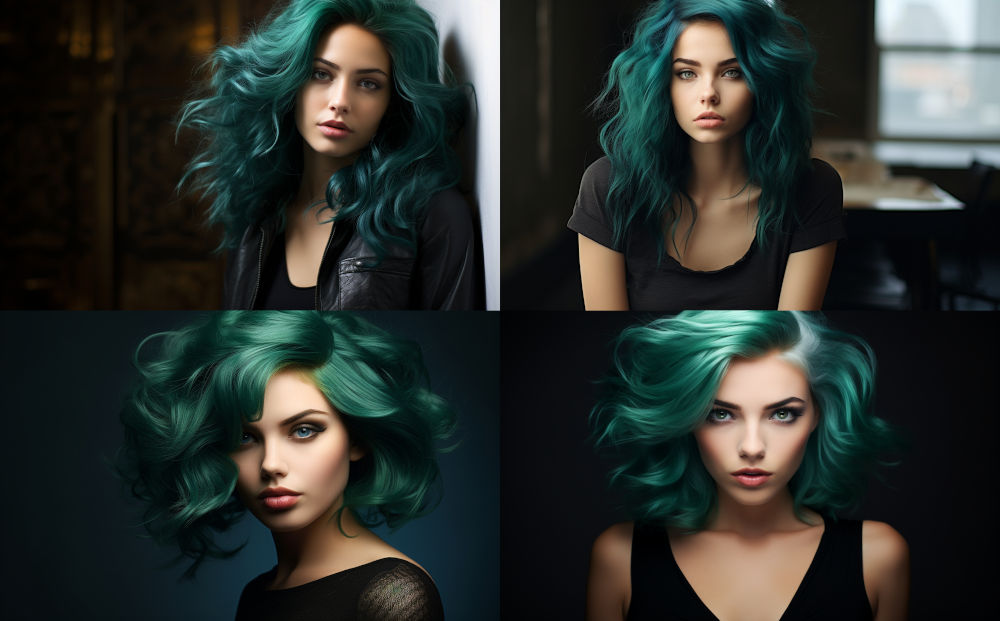 hair color ideas - green color