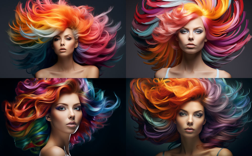 hair color ideas - pinwheel color